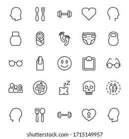People line icon set. Collection of high quality black outline logo for mobile concepts and web apps. People set in trendy flat style. Vector illustration on a white background