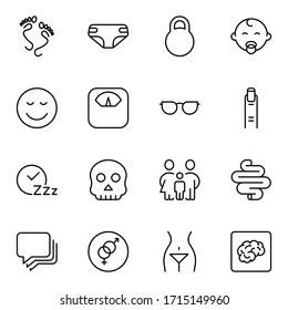People line icon set. Collection of high quality black outline logo for mobile concepts and web apps. People set in trendy flat style. Vector illustration on a white background