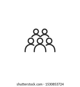 People line icon in simple design on a white background