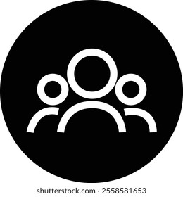 People line icon. Team user icon. Community icon User profile symbol. Group of people or group of users collection isolated on transparent background. Persons symbol stock vector black.