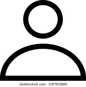 People line icon vector design template and illustration expanded stroke