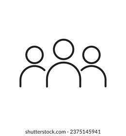 people line icon, vector flat trendy style illustration on white background..eps