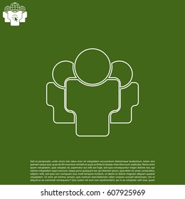 people line icon. vector illustration 