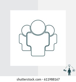 people line icon. vector illustration 