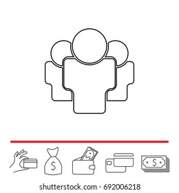 people line icon. vector illustration 
