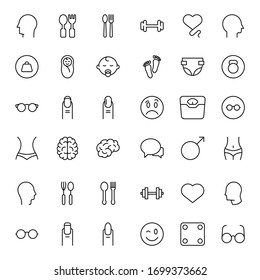 Icono de línea de personas. Símbolo vectorial en estilo plano y moderno sobre fondo blanco. Canto de negocios para el diseño.
