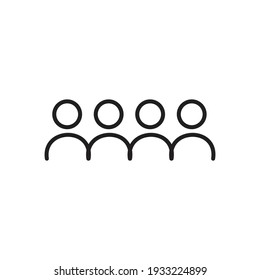 People line icon vector. Team, friendship, teamwork, group logo design
