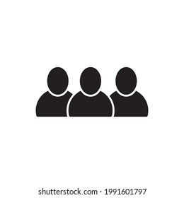 People line icon vector template.