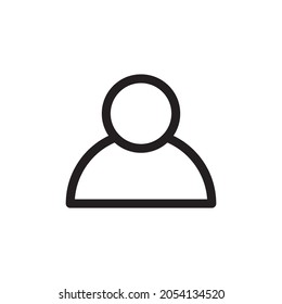 Plantilla vectorial de icono de línea de personas.