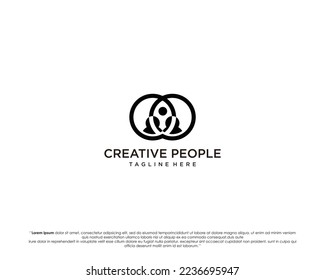 People line icon vector template.