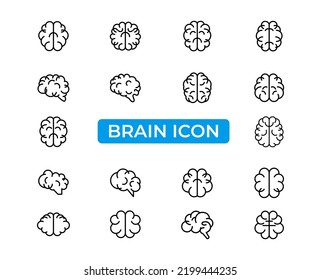 People line icon.Editable vector pack of brain line icons.
