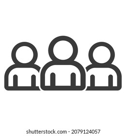 people line with on isolated vector icon