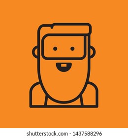 people linear icon. people character icon
