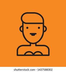people linear icon. people character icon