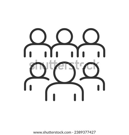 People, linear icon. Line with editable stroke