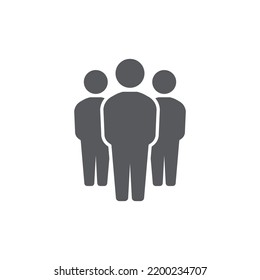 Icono lineal de personas. Ilustración vectorial cuádruple. Pictograma de equipo. icono del logotipo de grupo. Ilustración del vector
