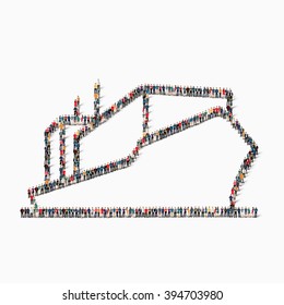people liner travel vector