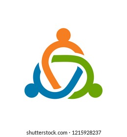 People Link Logo Design Template