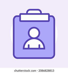 people list vector icon, document symbol. Modern,simple flat vector illustration for web site or mobile app