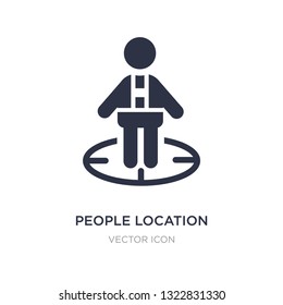 people location icon on white background. Simple element illustration from People concept. people location sign icon symbol design.