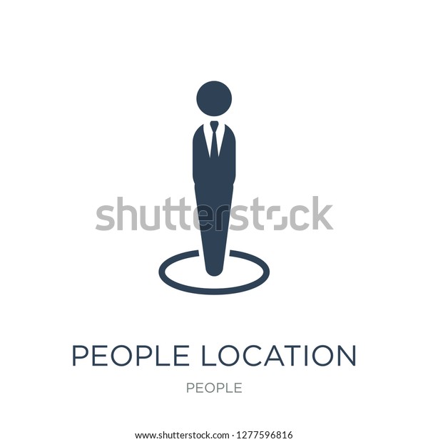 people location icon vector on white\
background, people location trendy filled icons from People\
collection, people location vector\
illustration