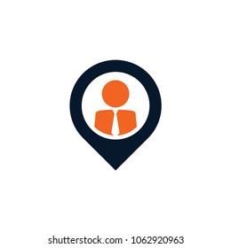 people location logo design template
