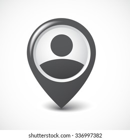 People location pin icon. Vector art.