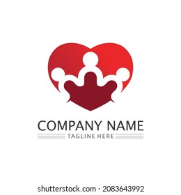 People logo and community Icon work group Vector illustration design