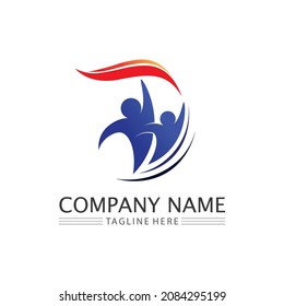 Logo de la gente y grupo de trabajo Icono de la comunidad Diseño de ilustraciones vectoriales