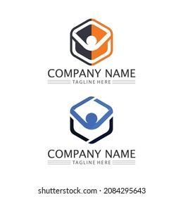 People logo and community Icon work group Vector illustration design