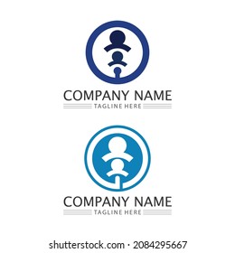 Logo de la gente y grupo de trabajo Icono de la comunidad Diseño de ilustraciones vectoriales