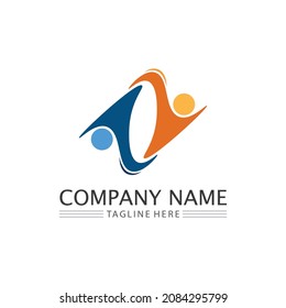 People logo and community Icon work group Vector illustration design