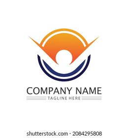 People logo and community Icon work group Vector illustration design
