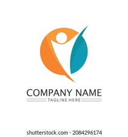 Logo de la gente y grupo de trabajo Icono de la comunidad Diseño de ilustraciones vectoriales