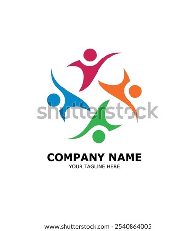 people logo creative team work, design concept abstract