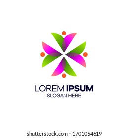 people Logo Creative Template Sign Vector