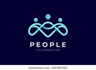 People logo design, Community human Logo design template element , vector illustration
