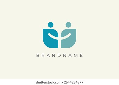 People logo design, Community human Logo design template design element, vector illustration.