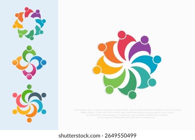 People logo design, Community human Logo , people logo design element, vector illustration