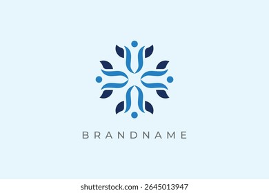  People Logo design. Education and empowerment logo icon vector template.