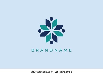  People Logo design. Education and empowerment logo icon vector template.