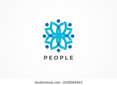 People logo design, Human Community Logo Template, Vector illustration
