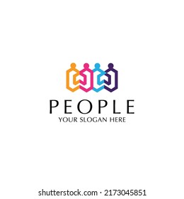 People logo design icon template