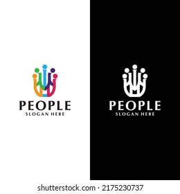 People logo design icon template