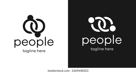 people logo design icon vector illustration