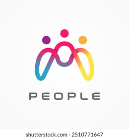 People logo design, modern Community human Logo template, vector illustration