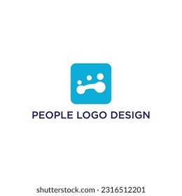 people logo design modern and simple
