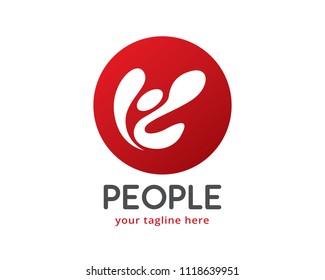People Logo Design Template