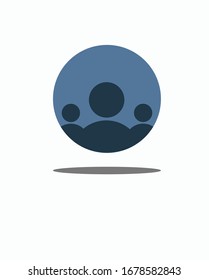 people logo design template with circle