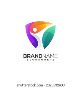 people logo design template premium Vector